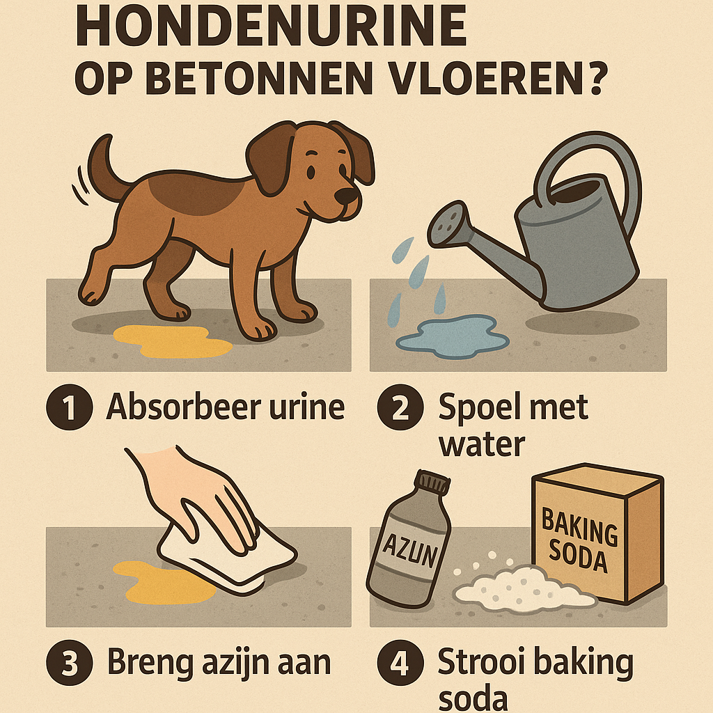 Hoe neutraliseer je hondenurine op betonnen vloeren?