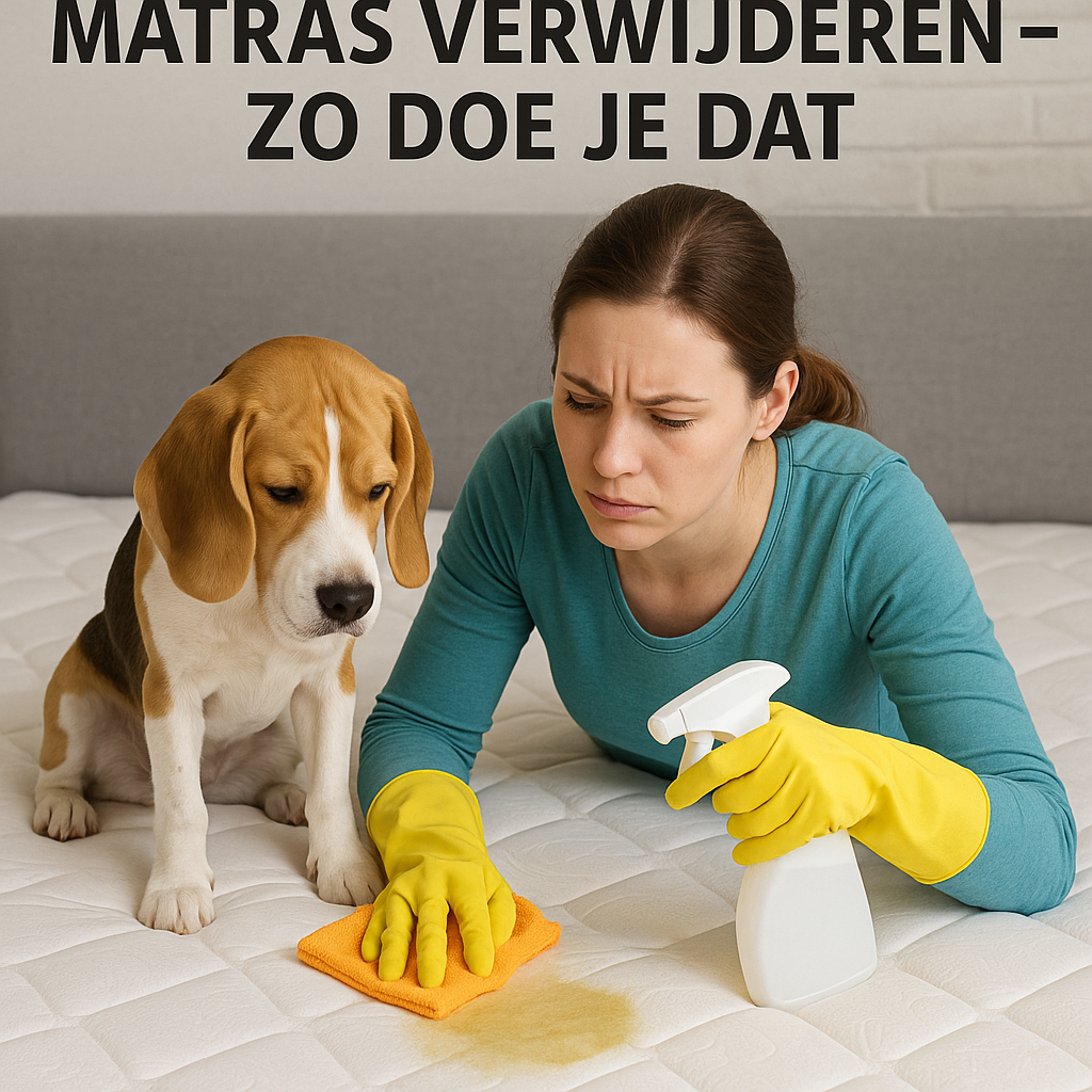 Hondenurine uit de matras verwijderen – zo doe je dat