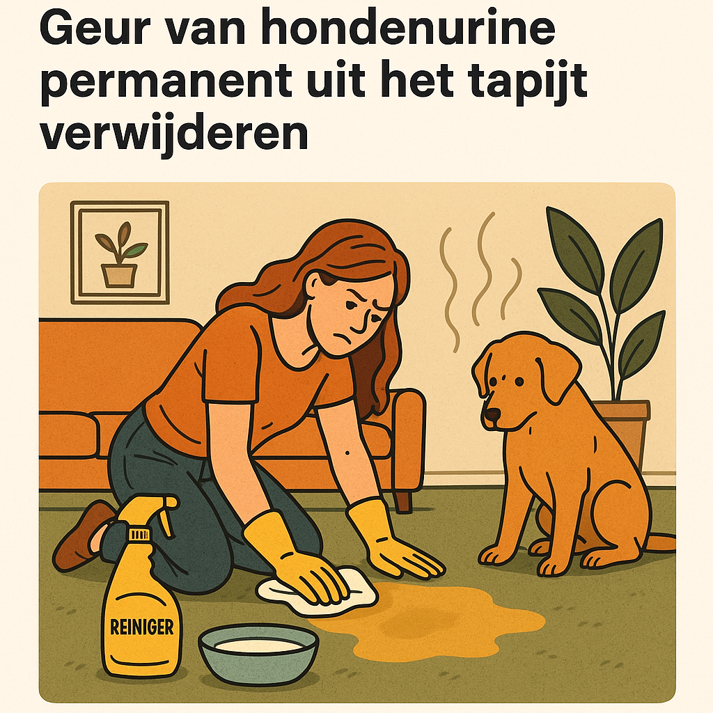 Geur van hondenurine permanent uit het tapijt verwijderen