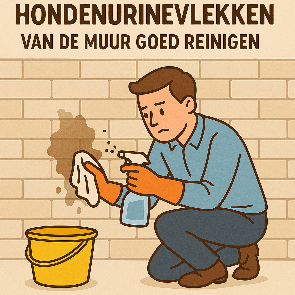 Hondenurinevlekken van de muur goed reinigen