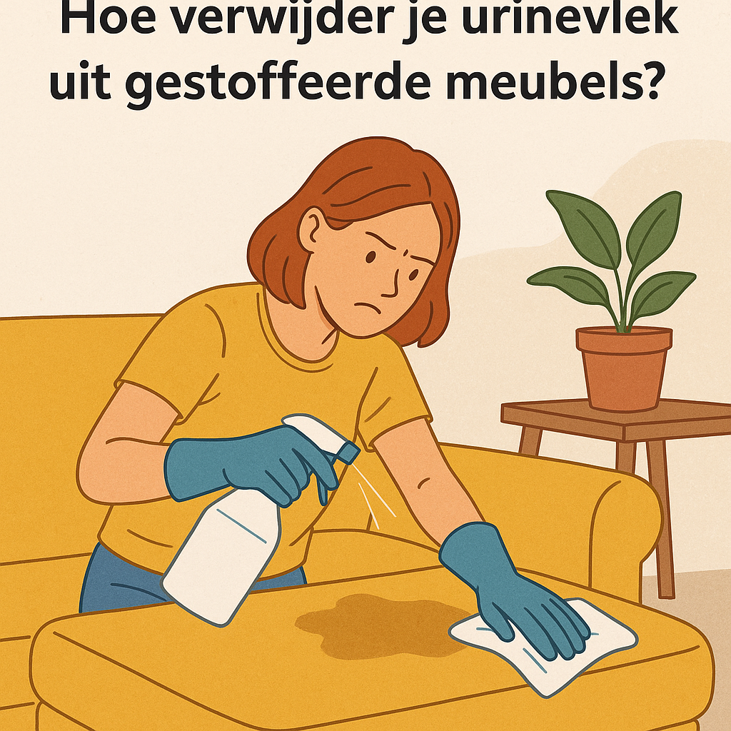 Hoe verwijder je urinevlekken uit gestoffeerde meubels?