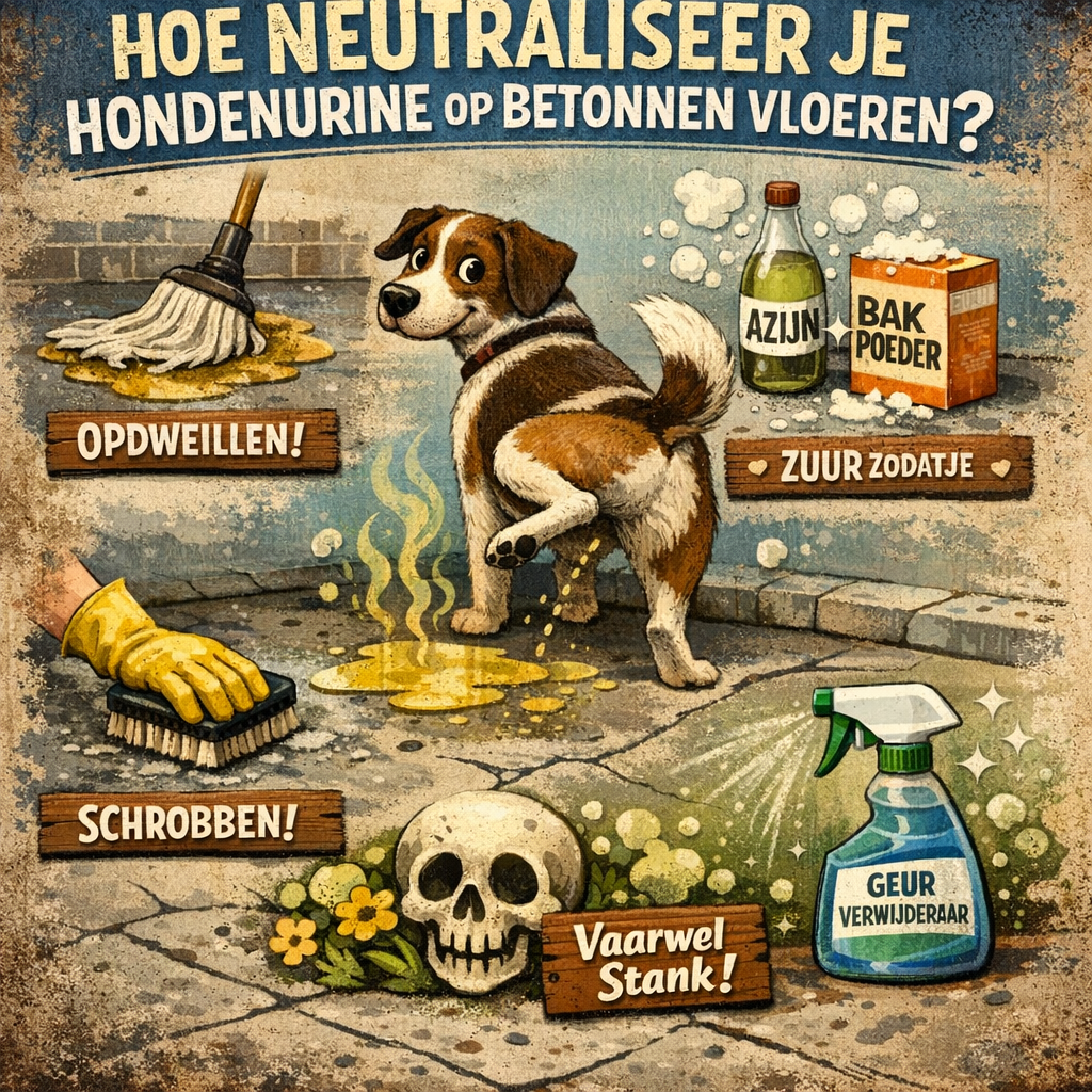 Hoe neutraliseer je hondenurine op betonnen vloeren?