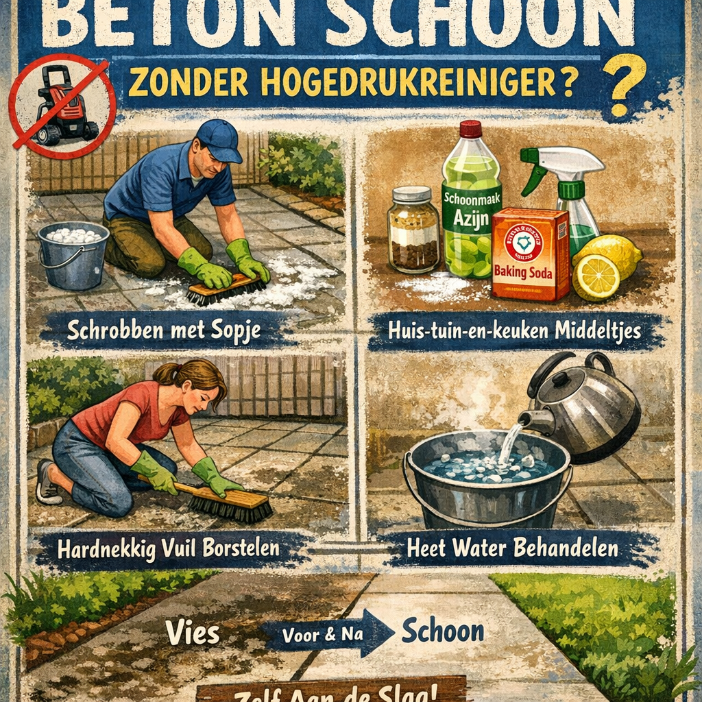 Hoe Maak Je Beton Schoon Zonder Hogedrukreiniger?