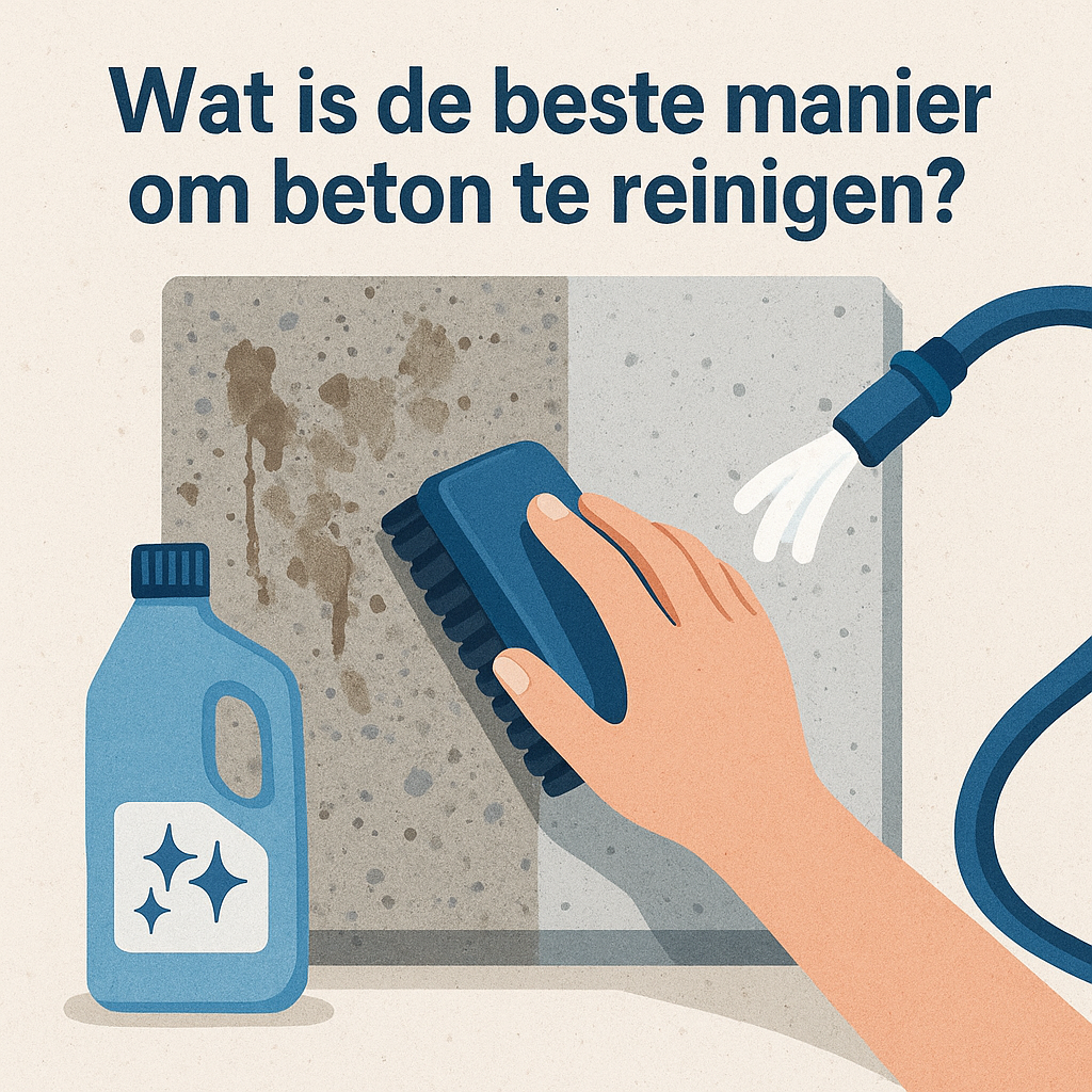 Wat is de beste manier om beton te reinigen?